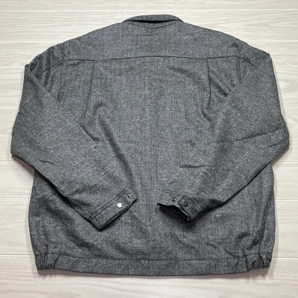 Turtleson‎ Men's Wool Blend Full Zip Gentleman's Jacket Gray Size Large